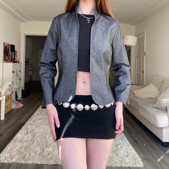 Sylvia Heisel Jackets & Blazers - INDIE SLEAZE GRAY LIGHTWEIGHT JACKET